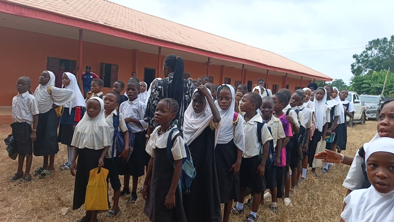 Pupils assembled for the grand launching